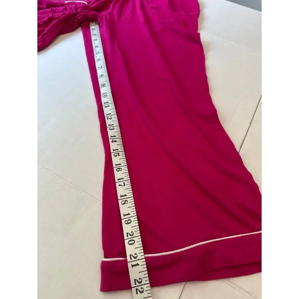 Kate Spade Pink Dream a Little Dream Pajama Set Short Sleeve Capris Cotton XL